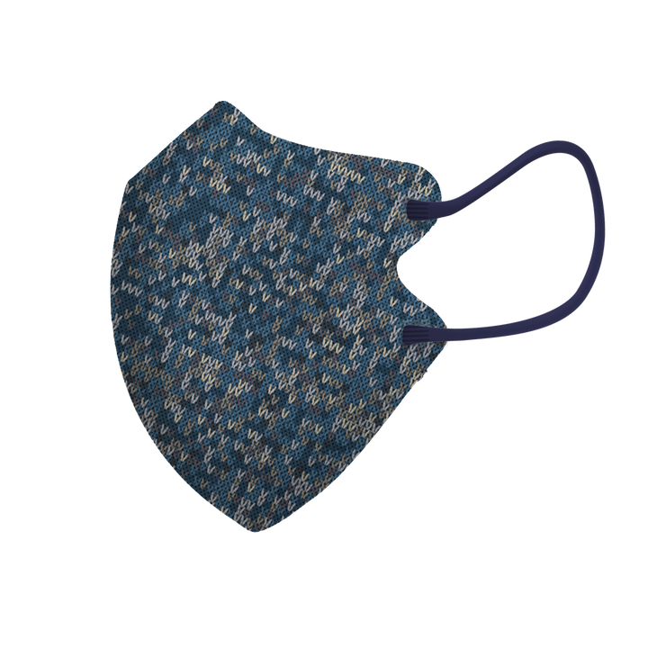 藍調紡織三層2D纖面型口罩 - 中碼 (袋裝5個)