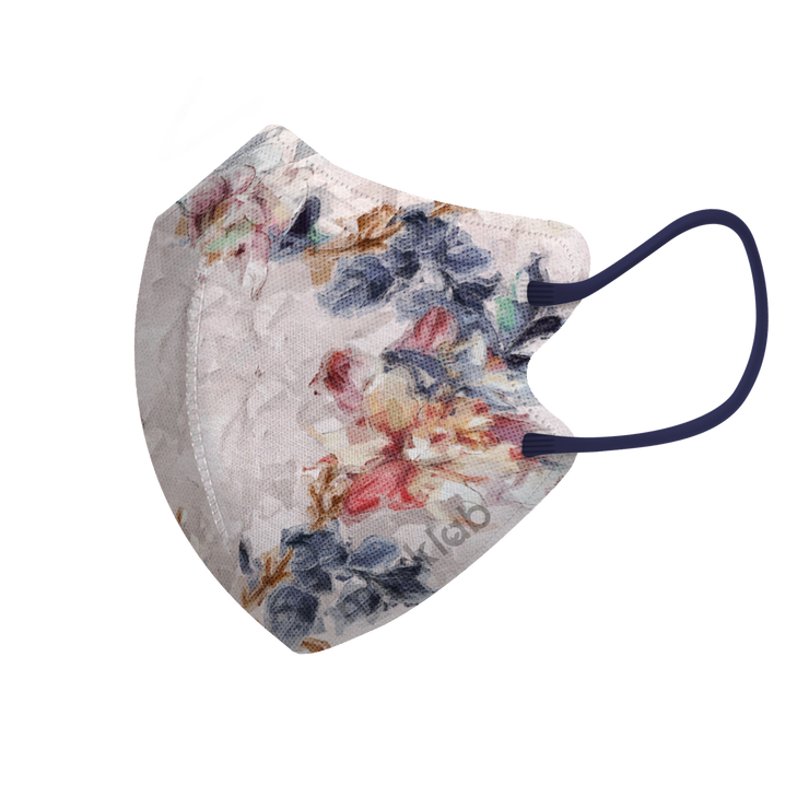 Fall Blossom 3-ply 2D Slim Fit Mask - L Size (New Box of 5, Individually-wrapped)