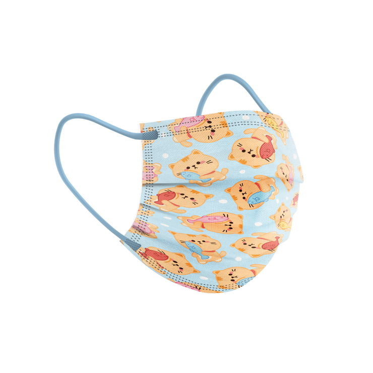 Cat with Taiyaki Child Size 3-ply Surgical Mask 2.0 (Pouch of 10)