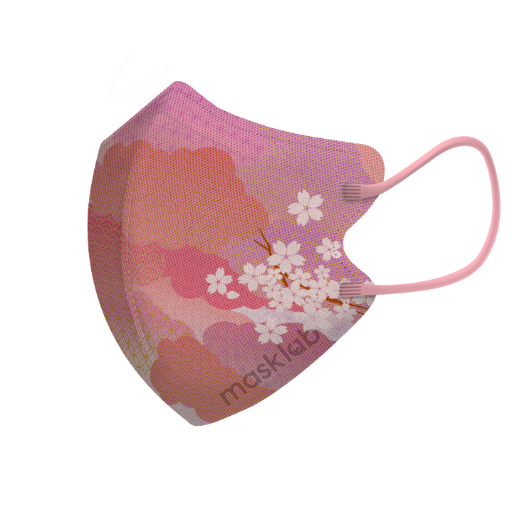 櫻花滿樹三層2D纖面型口罩 - 大碼 (袋裝5個)