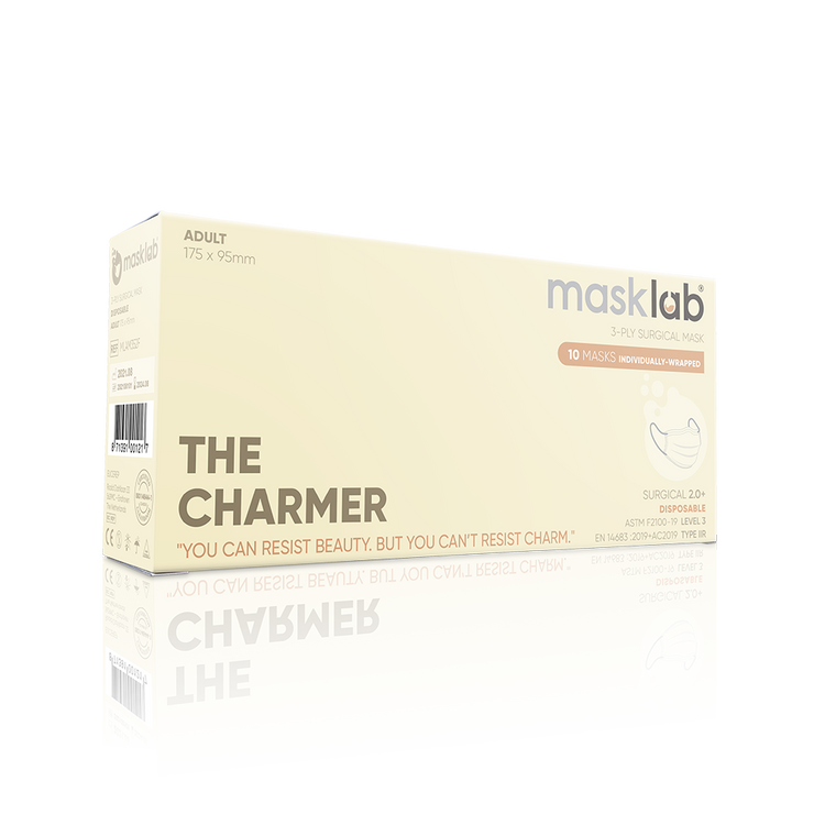 THE CHARMER Adult 3-ply Surgical Mask 2.0+ (Box of 10, Individually-wrapped)