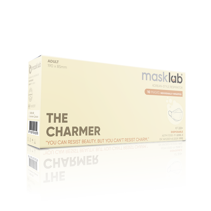 THE CHARMER Adult Korean-style Respirator 2.0 (Box of 10, Individually-wrapped)