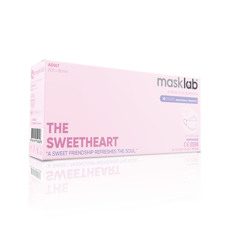 THE SWEETHEART Adult Korean-style Respirator 2.0 (Box of 10, Individually-wrapped)