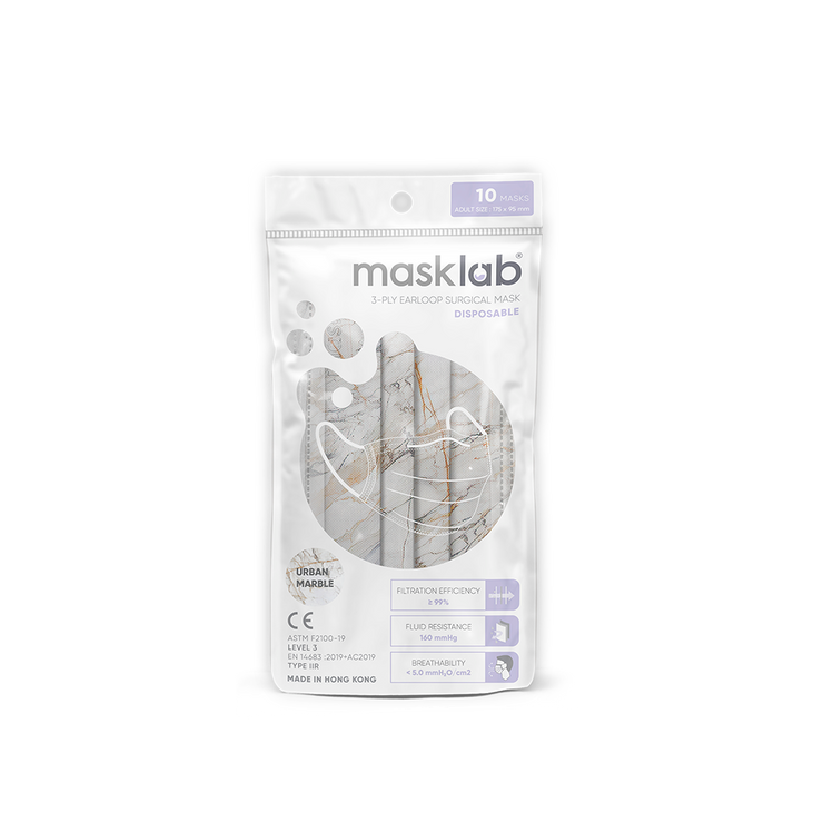 Urban Marble Adult 3-ply Surgical Mask (Pouch of 10)